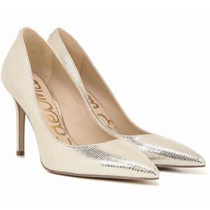 Sam Edelman Hazel Pump - Champagne Molten Lizard